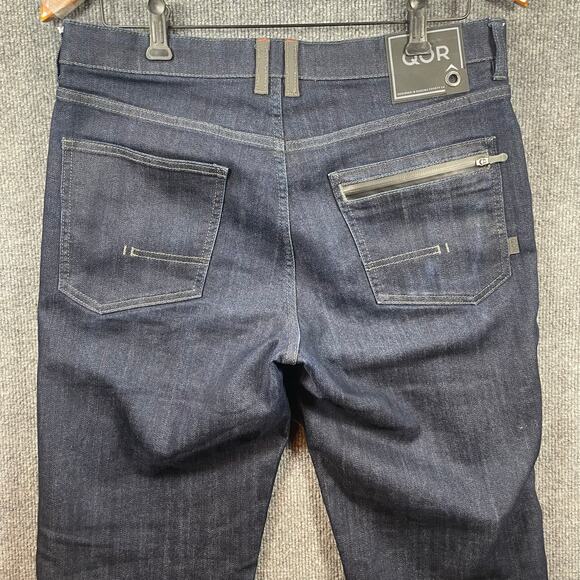 QORtec Performance Denim Jean Men's 32X32 Actual (33X31) Blue Stretch Zip Pocket - Picture 8 of 12